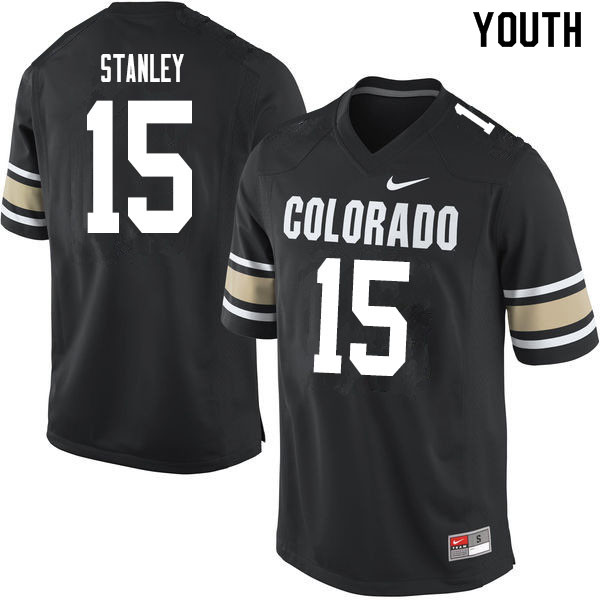 Youth #15 Dimitri Stanley Colorado Buffaloes College Football Jerseys Sale-Home Black